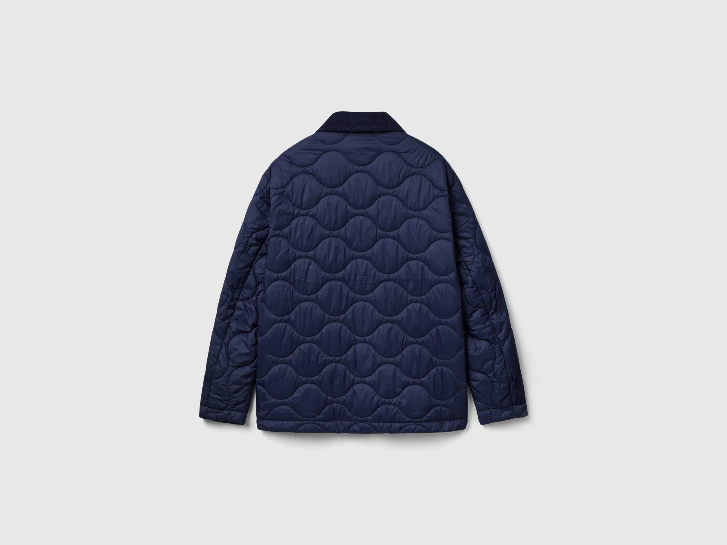 Relaxed Fit Button Down Quilted Jacket