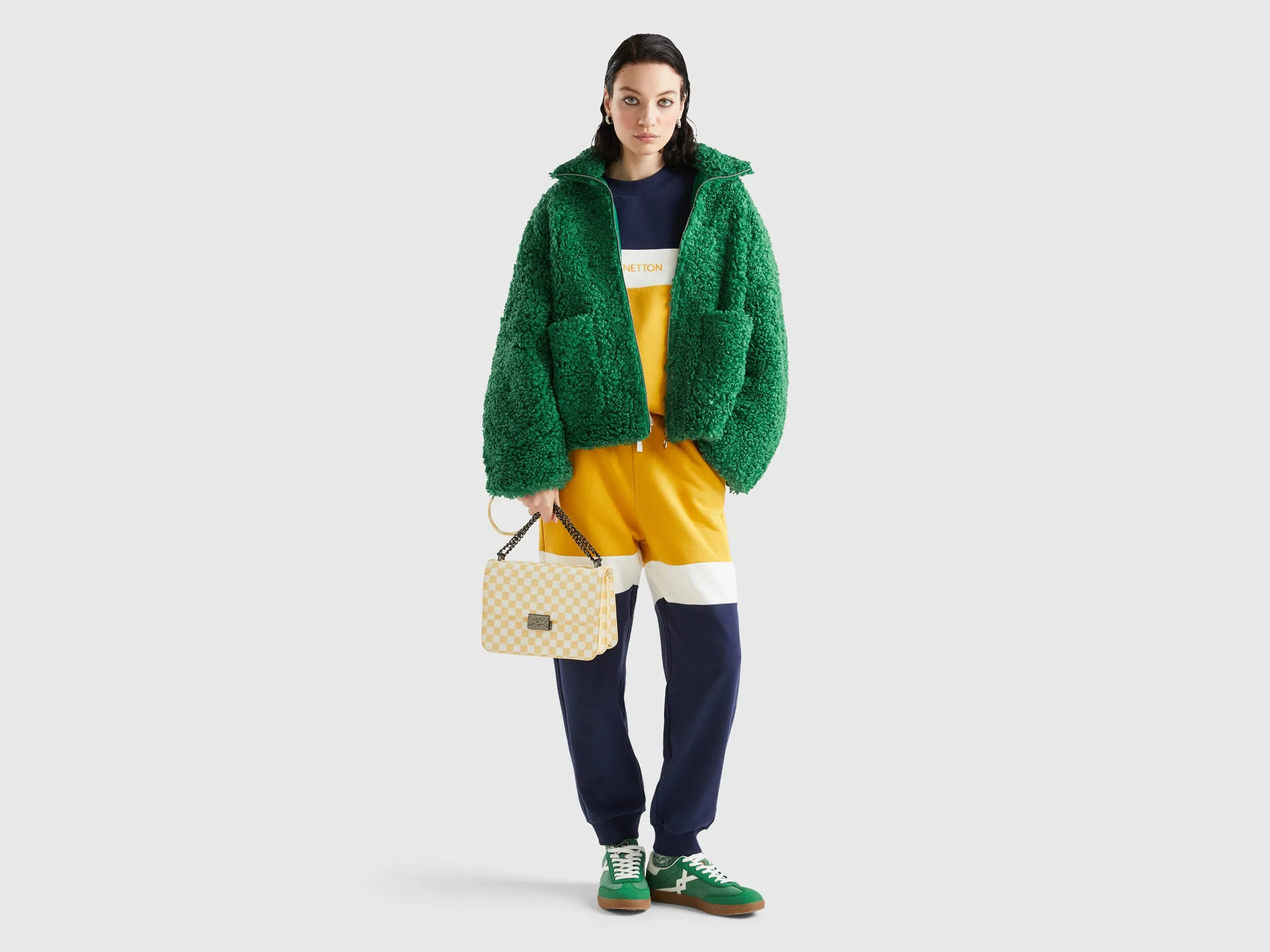 Relaxed Fit Button Down Solid Fleece Jacket
