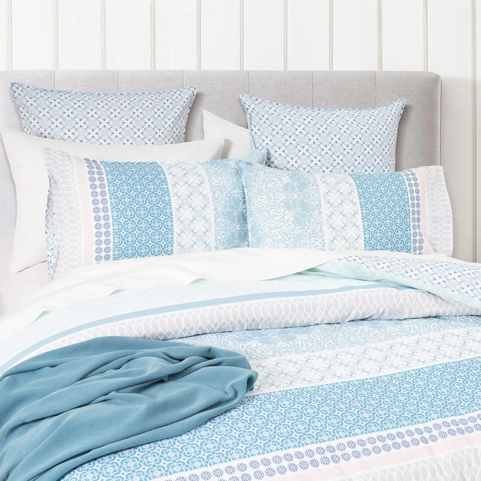 Renee Taylor 300 TC Cotton Reversible Quilt Cover Sets - Margot