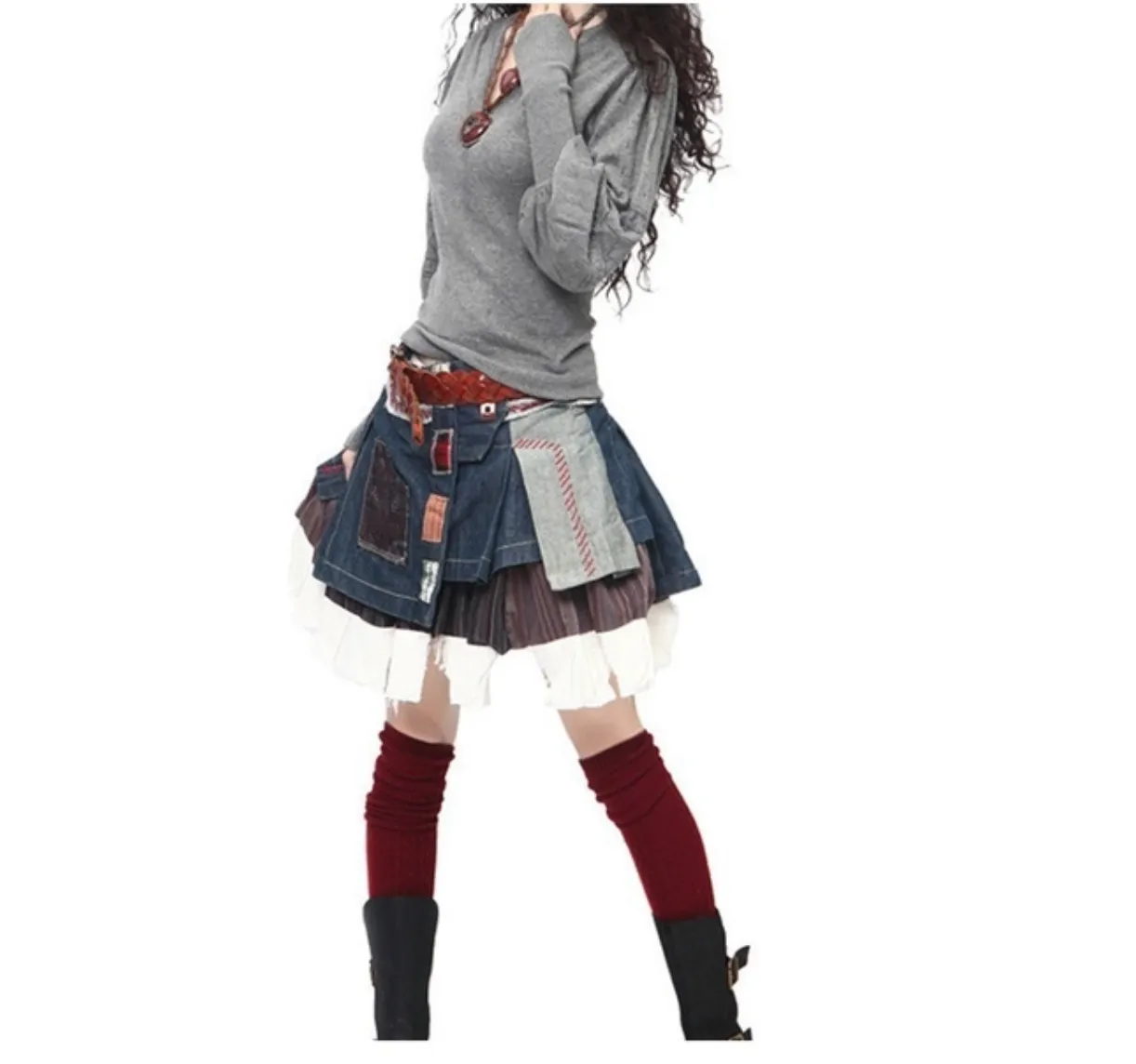 Retro Lantern Sleeve Cashmere Sweater