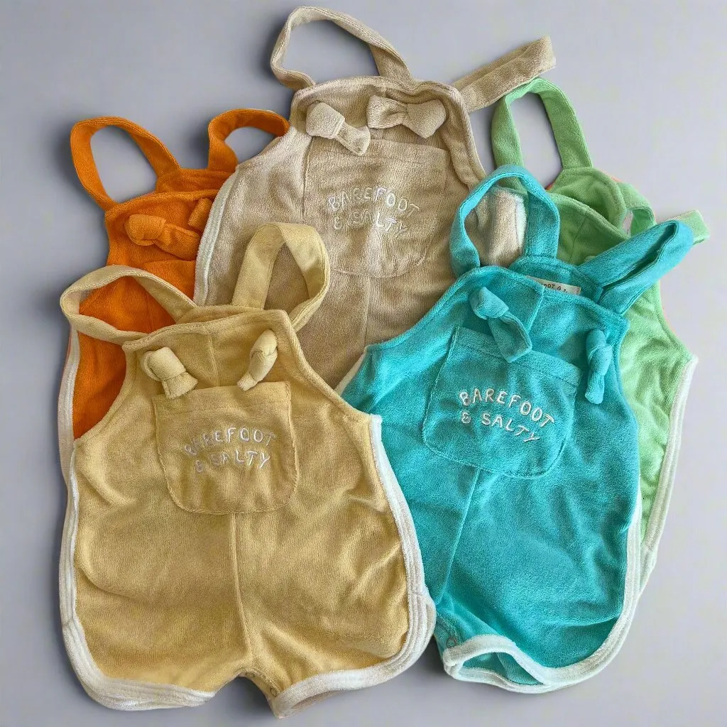 Retro terry overalls