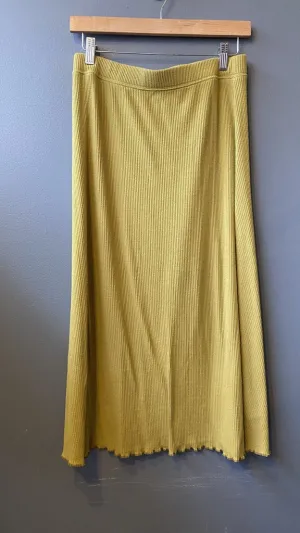 Ribbed Aline Midi Skirt