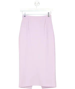 Roland Mouret Purple Crepe Midi Skirt UK 8