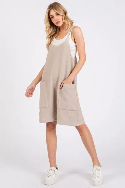 Romp And Roll Spaghetti Strap Romper with Pockets