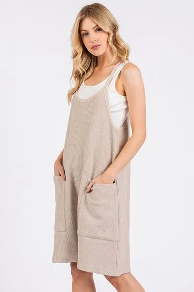 Romp And Roll Spaghetti Strap Romper with Pockets