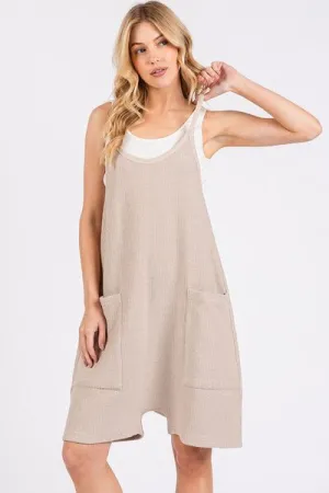 Romp And Roll Spaghetti Strap Romper with Pockets