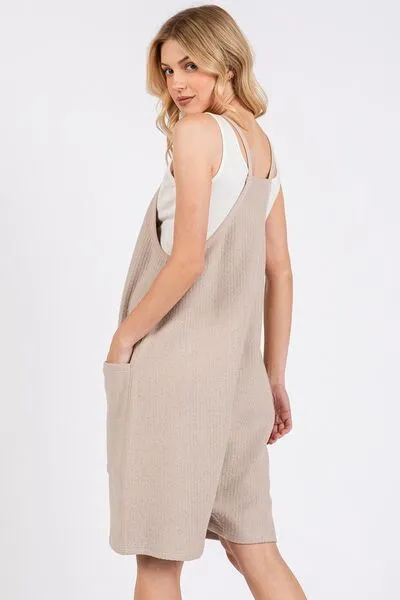 Romp And Roll Spaghetti Strap Romper with Pockets