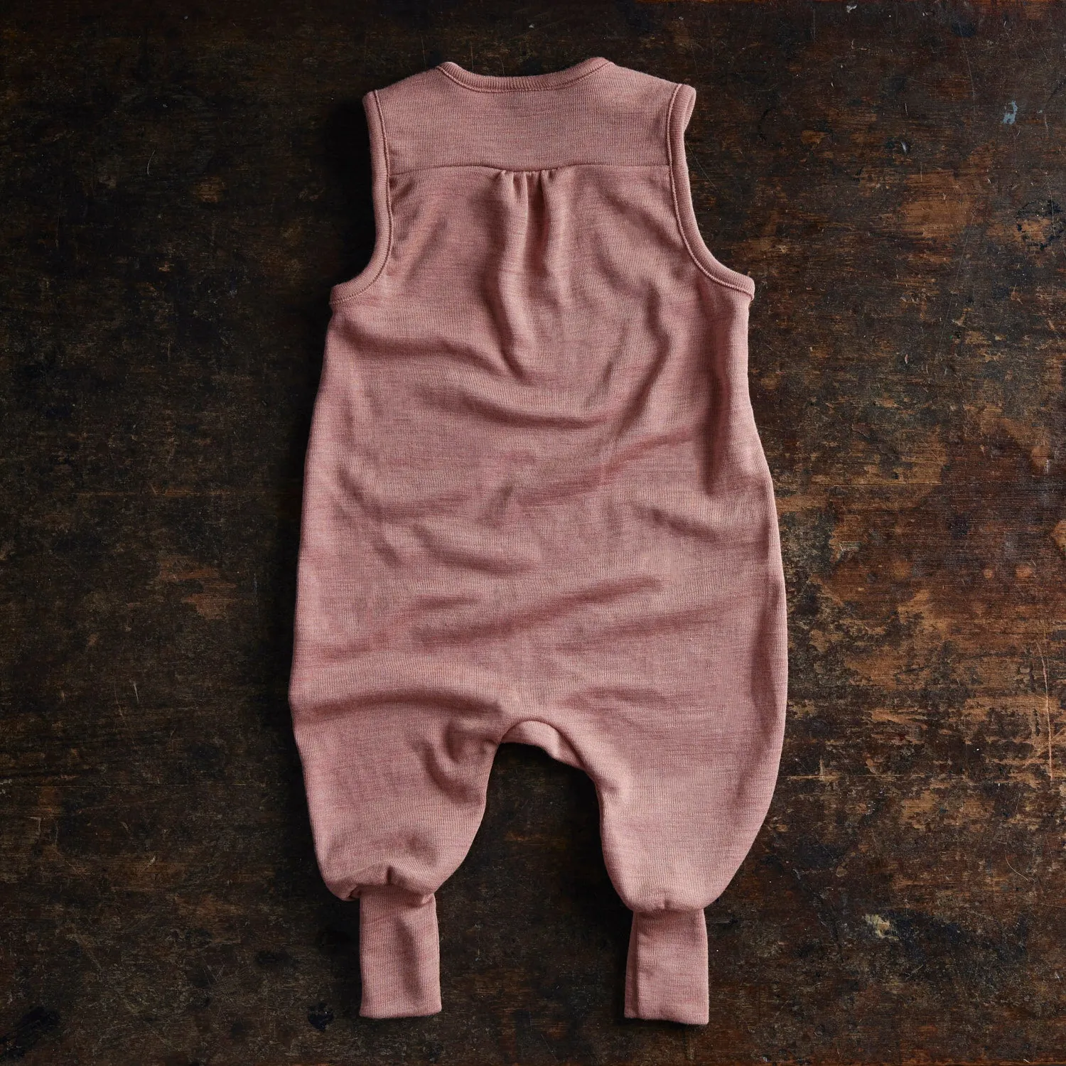 Ruff Baby Romper - Merino Wool & Silk - Orchid