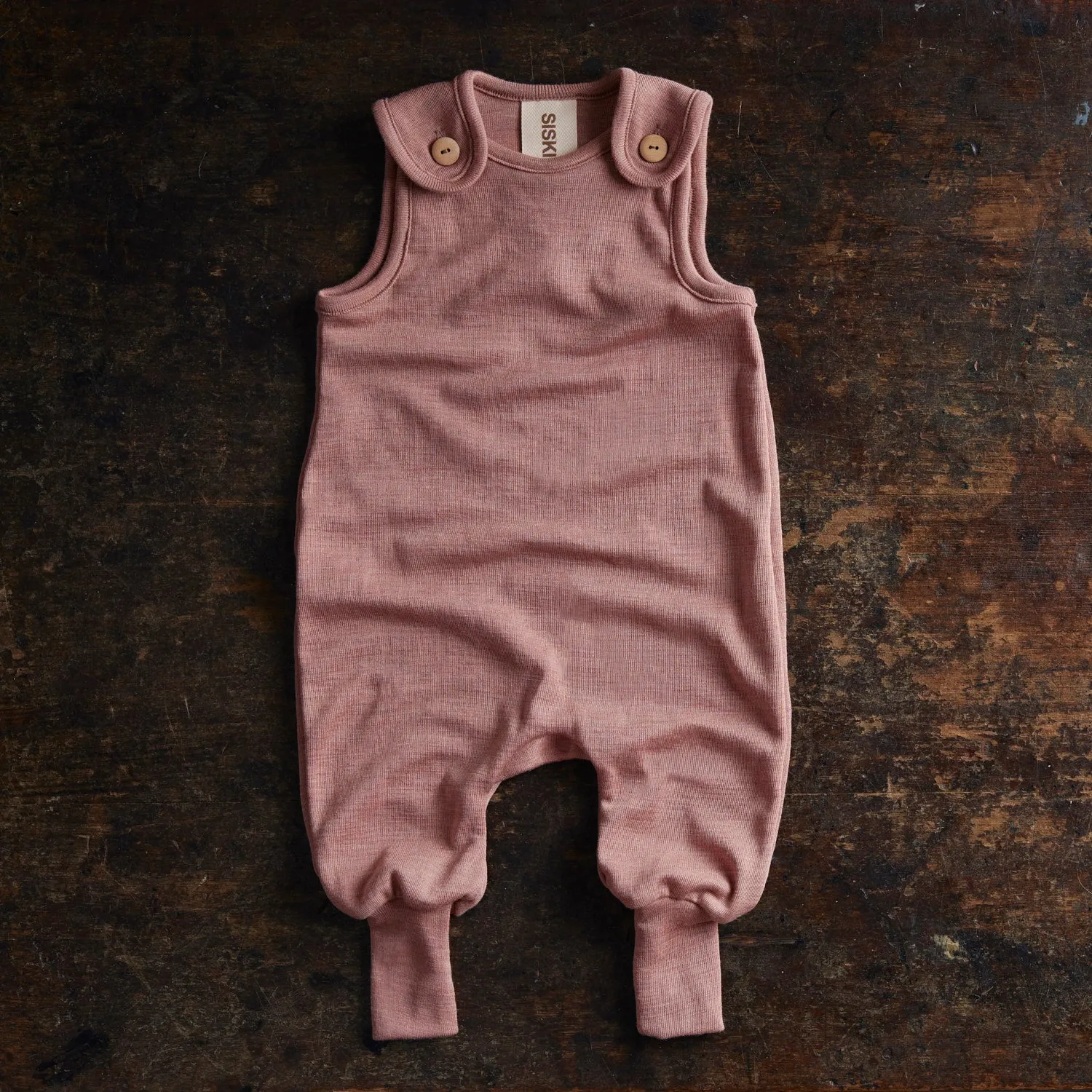 Ruff Baby Romper - Merino Wool & Silk - Orchid