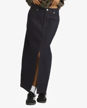 RVCA Denim Midi Skirt INDIGO