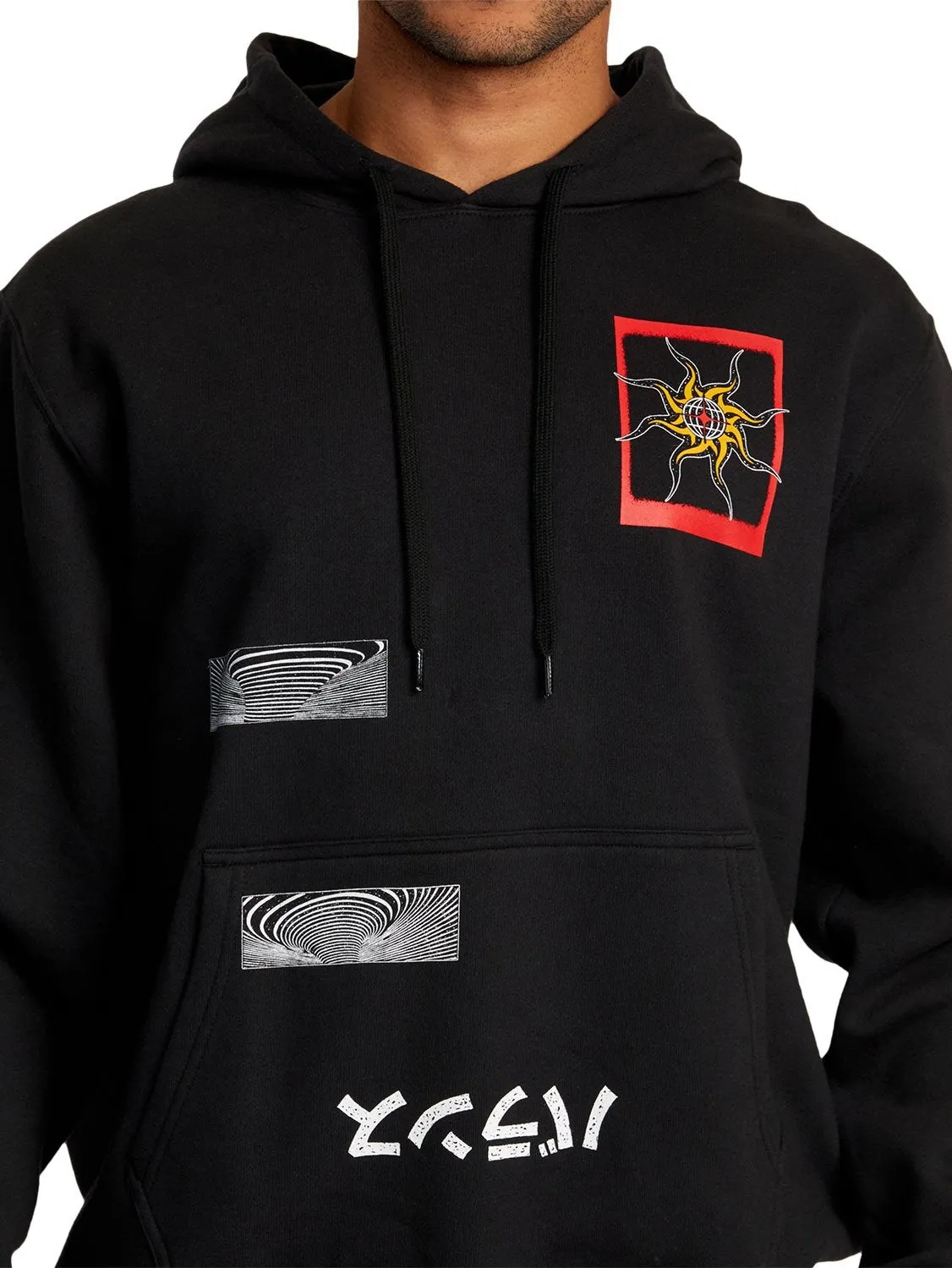 RVCA Men's Black Sun Hoodie