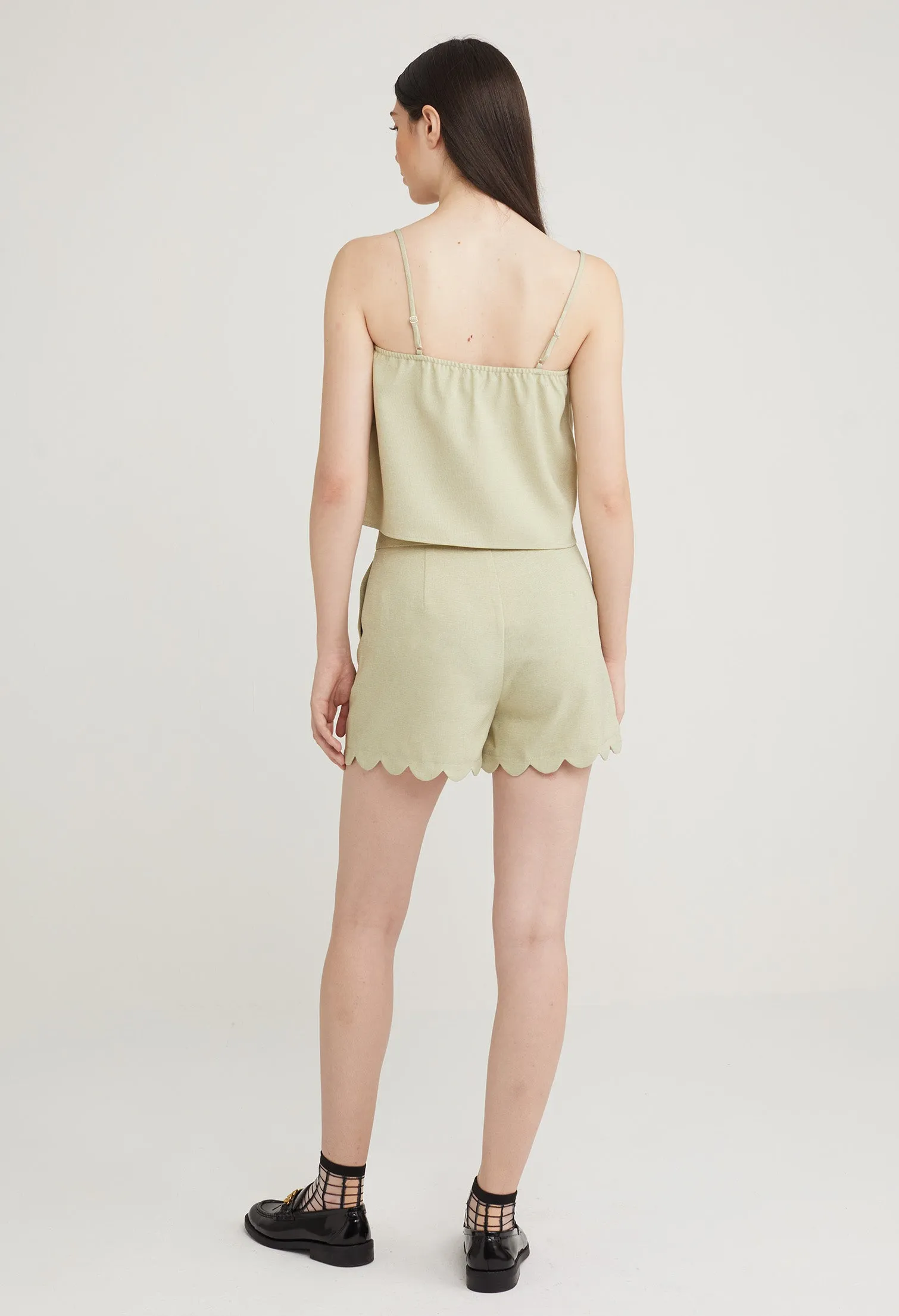 Scalloped Hem Tank Top