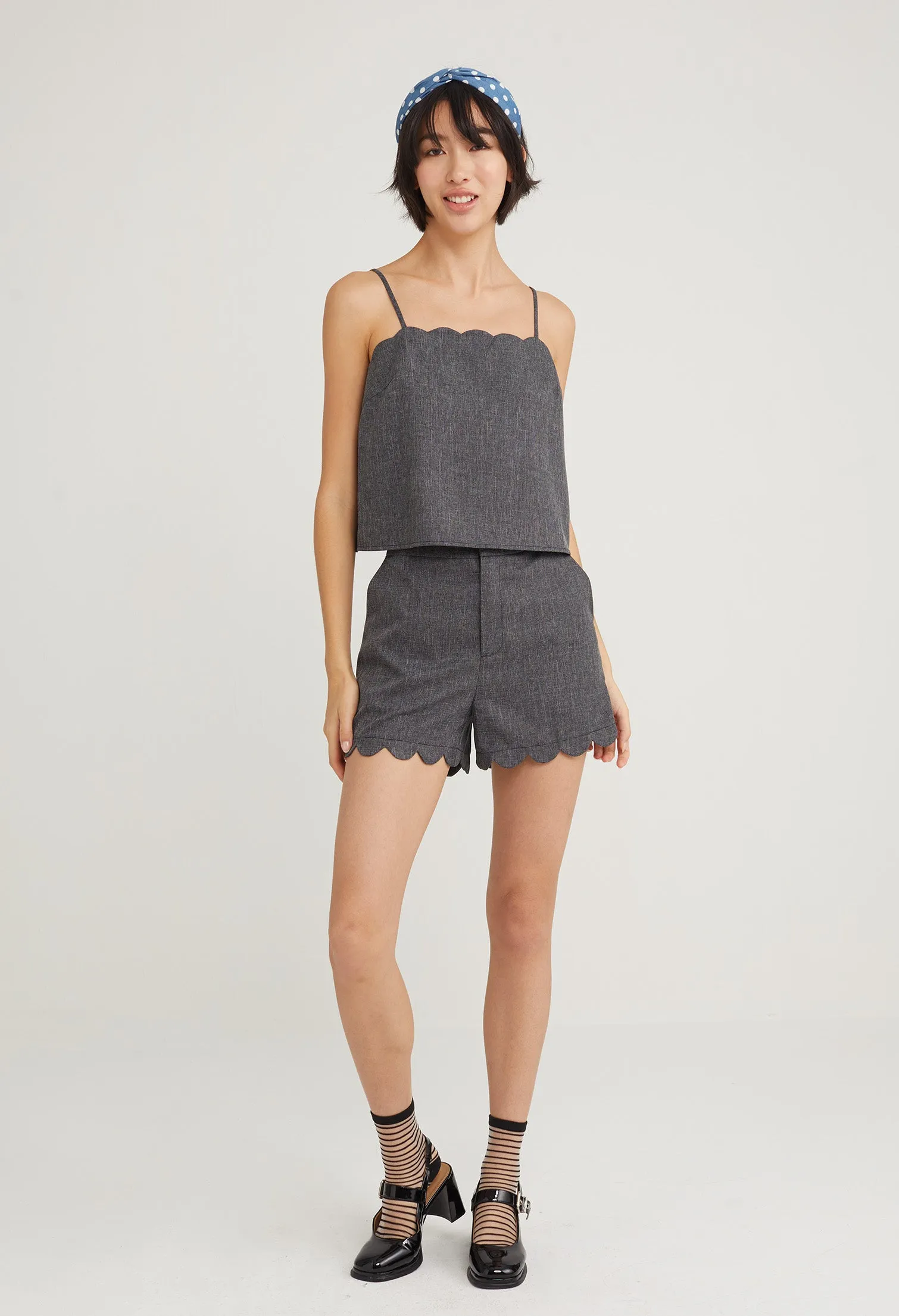 Scalloped Hem Tank Top