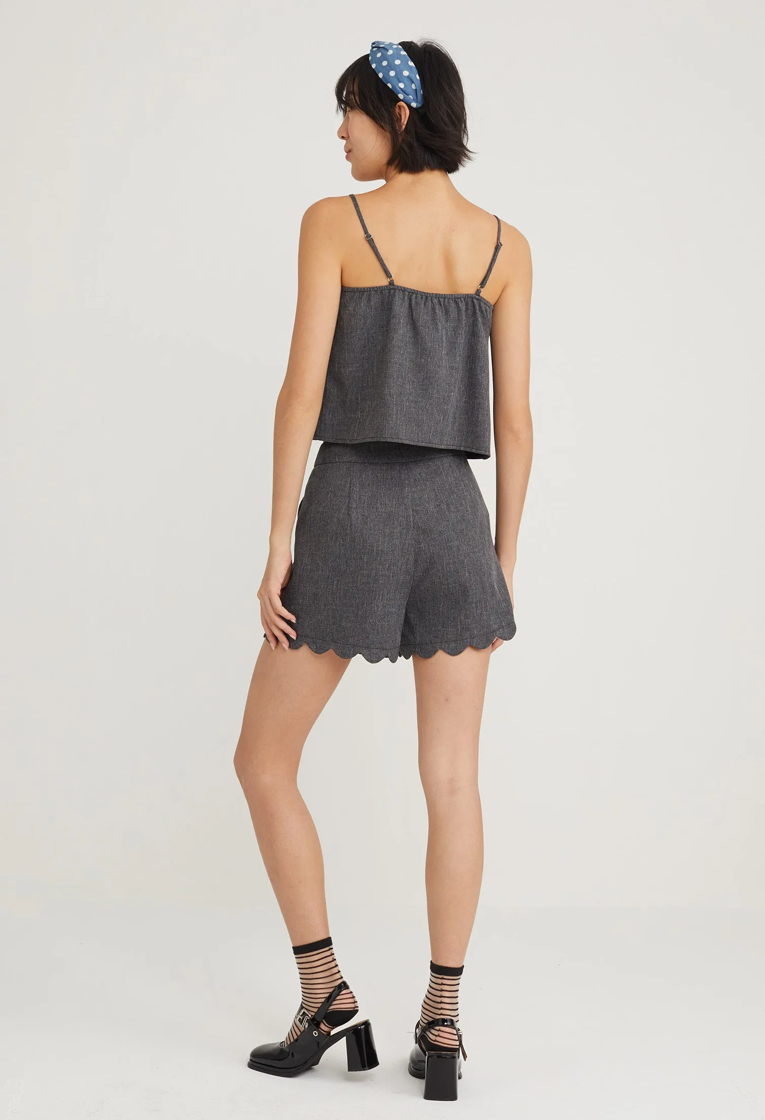 Scalloped Hem Tank Top
