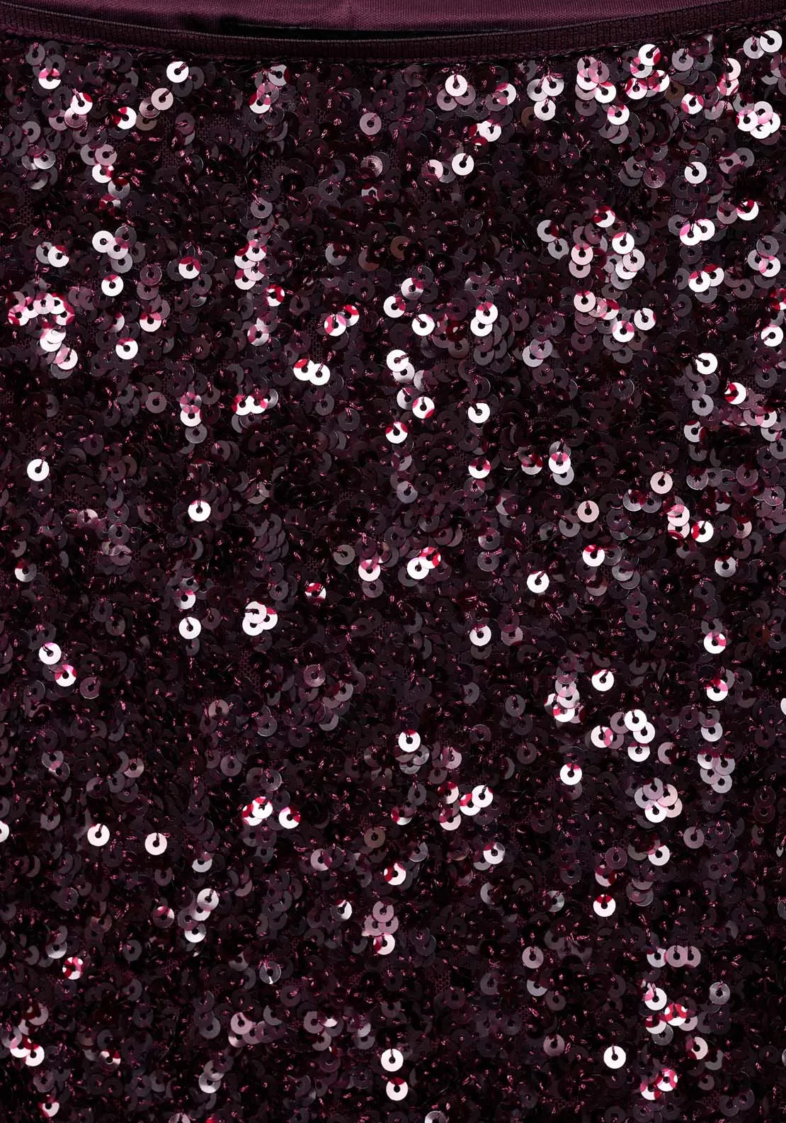Sequin midi skirt - Dark Red
