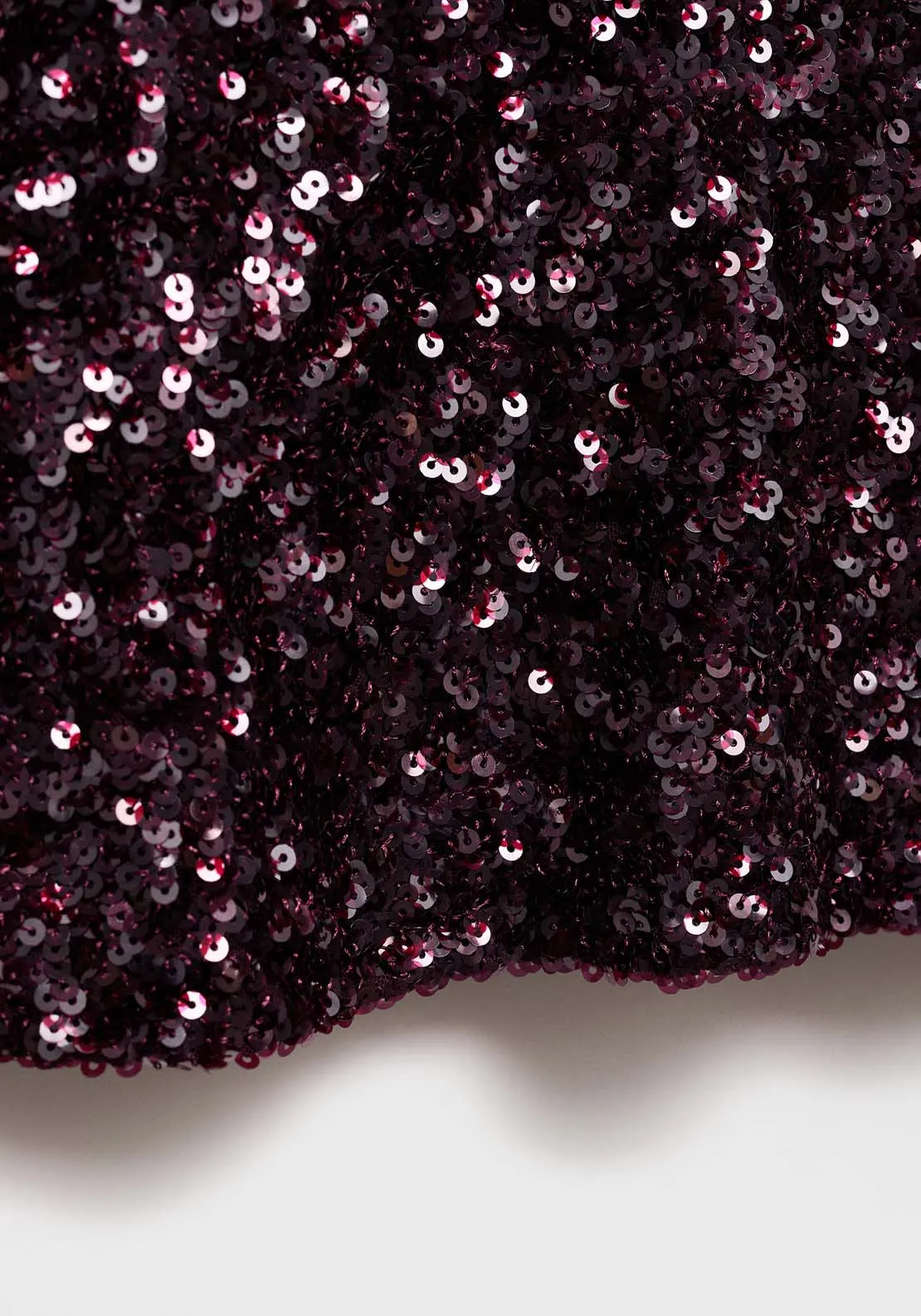 Sequin midi skirt - Dark Red