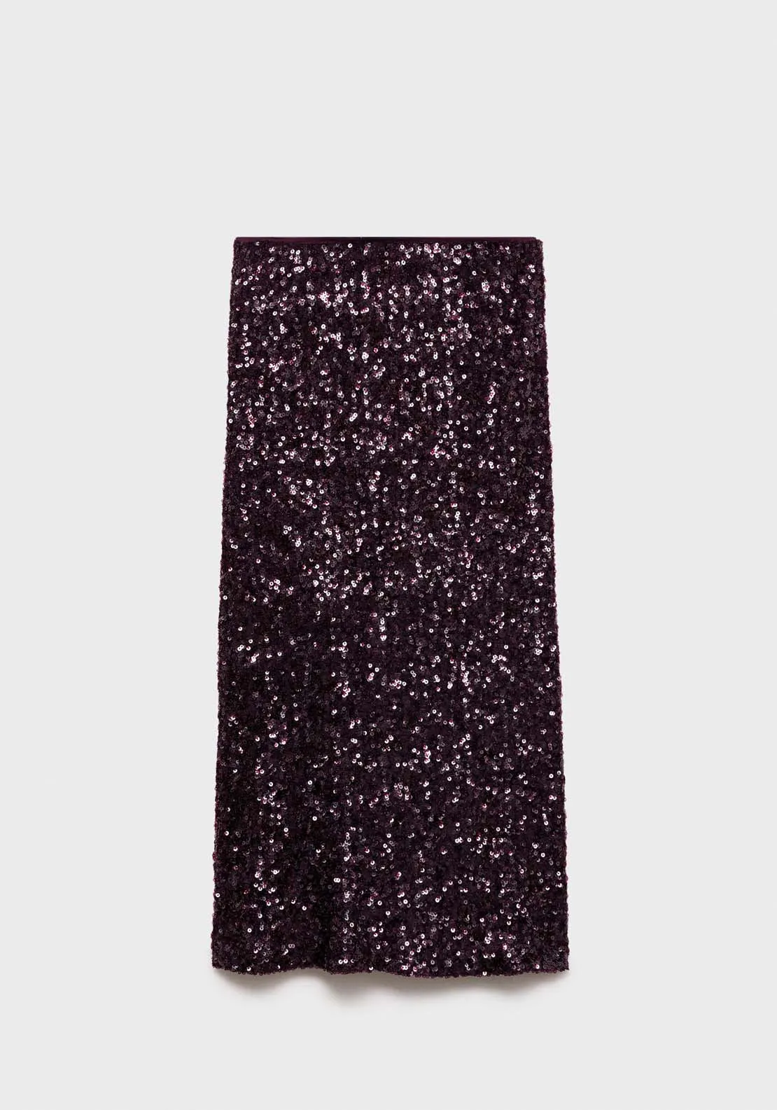 Sequin midi skirt - Dark Red