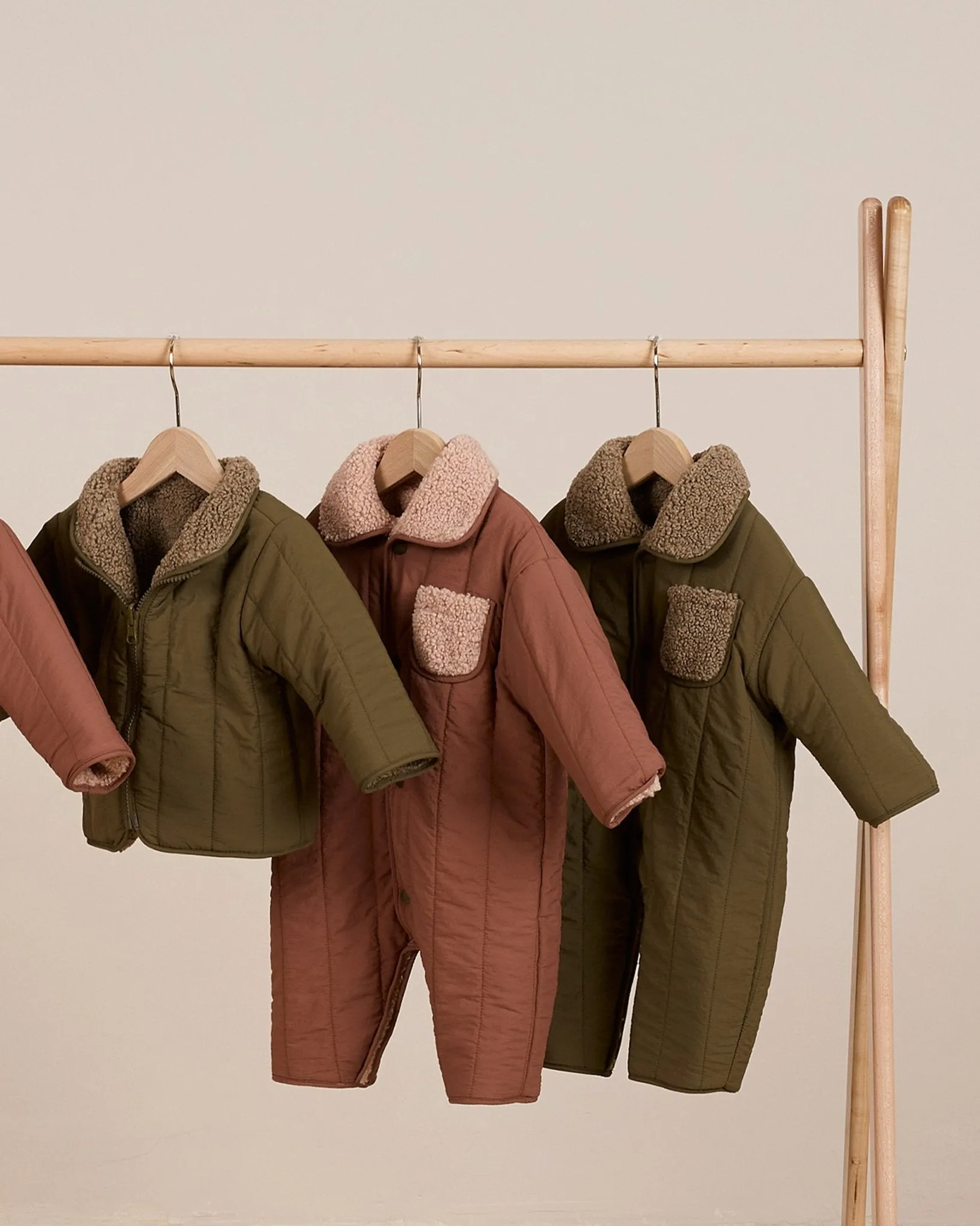 Shearling Jumpsuit || Blush
