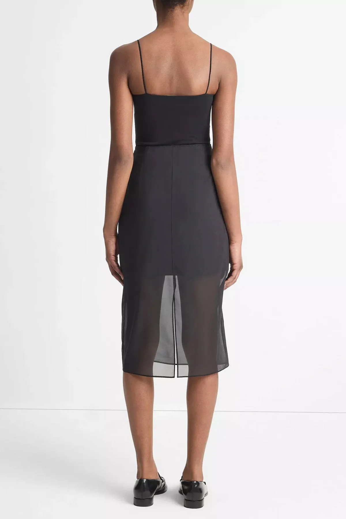 Sheer Slip Skirt in Black