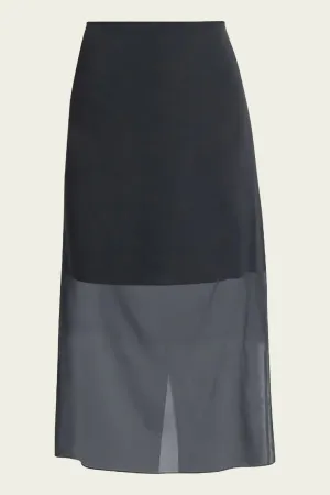 Sheer Slip Skirt in Black