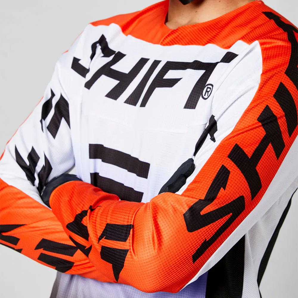 SHIFT WHITE LABEL FADE JERSEY [BLACK/WHITE/ORANGE]