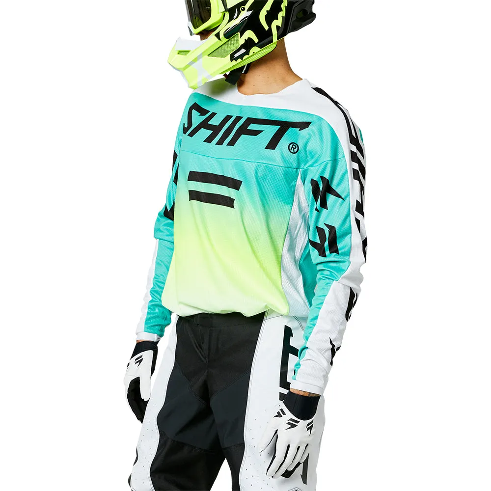SHIFT WHITE LABEL FADE JERSEY [WHITE/GREEN]