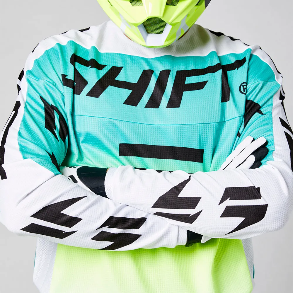 SHIFT WHITE LABEL FADE JERSEY [WHITE/GREEN]