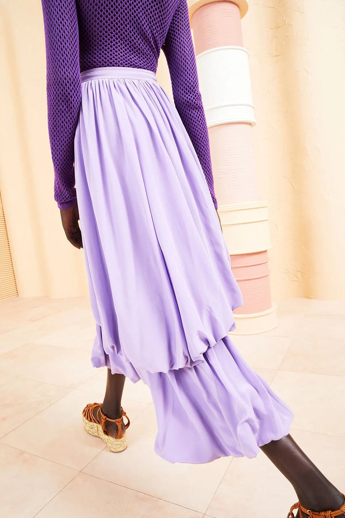 Simone Midi Skirt in Foxglove