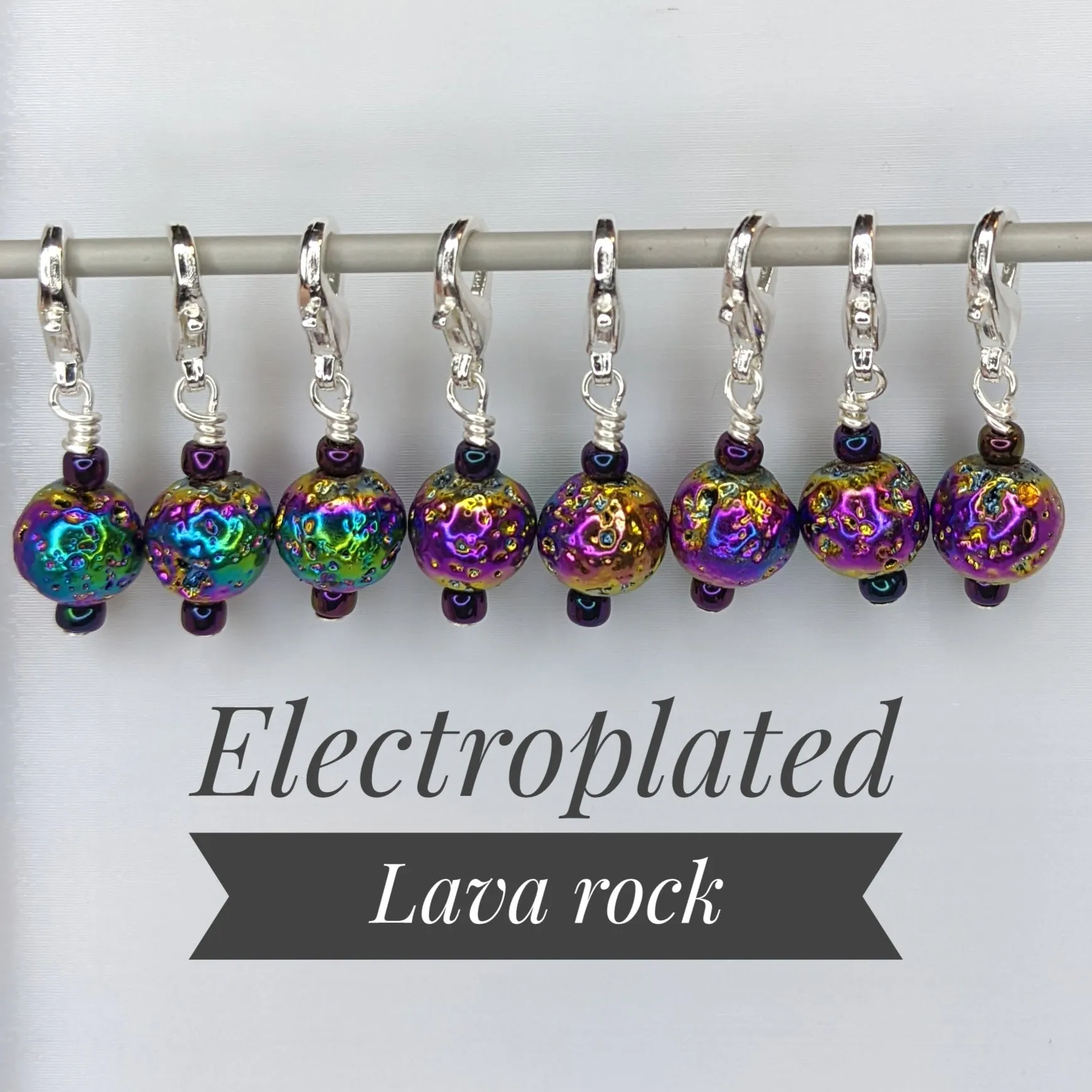 Simple Bead Stitch Markers: Lobster Claws