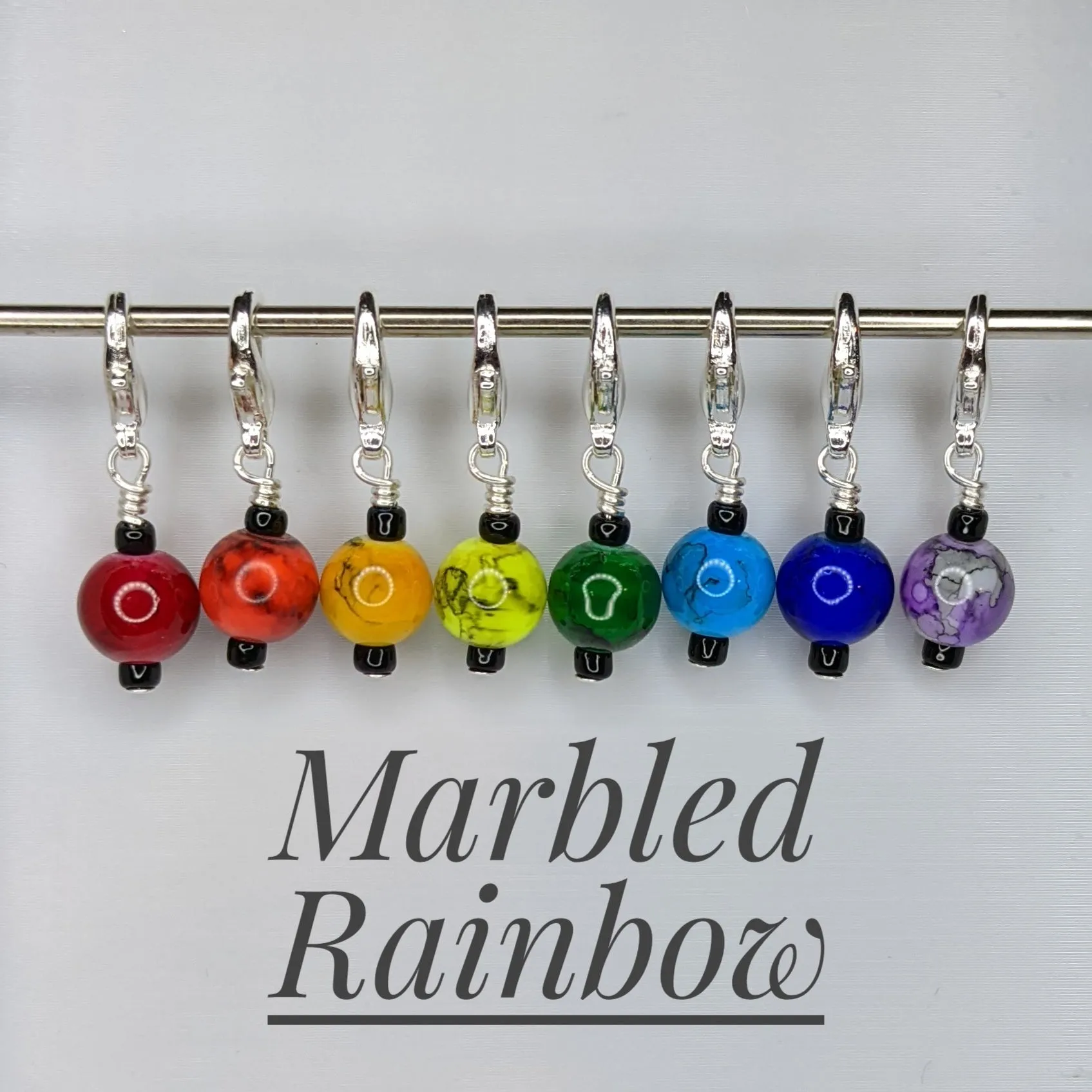 Simple Bead Stitch Markers: Lobster Claws