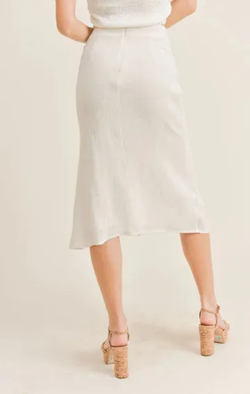 Simple Life Side Tie Midi Skirt