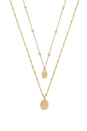 Simple Statement Coin Layered Necklace