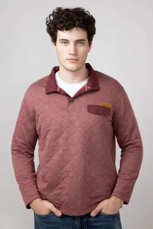 Simply Southern Quilted Pullover for Men in Garnet | PP-0224-MN-PULL-QLTD-GARNET