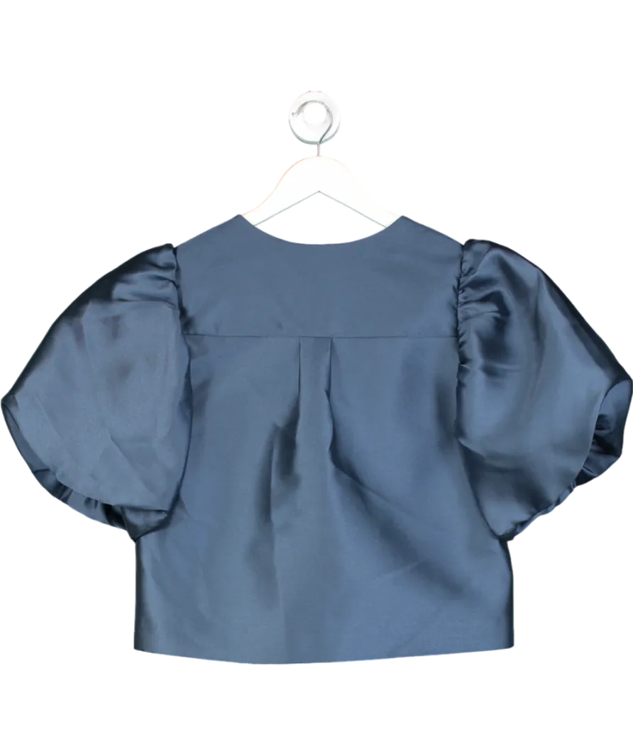 Sinead Keary Blue "The Aurora" - Puff Sleeve Jacket UK XS