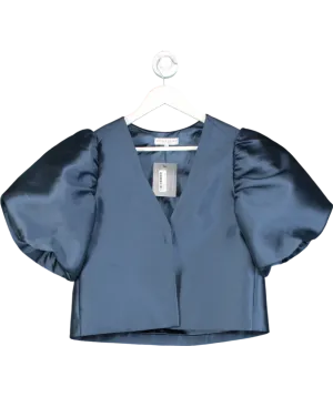 Sinead Keary Blue "The Aurora" - Puff Sleeve Jacket UK XS