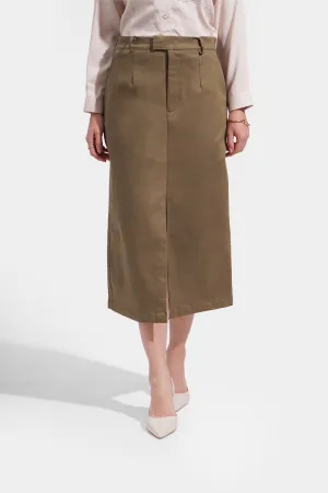 Slit Midi Skirt