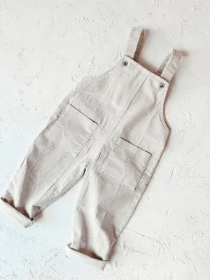 Soft Cream Corduroy Overalls