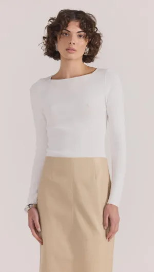 Staple The Label Nora Knit Top - White