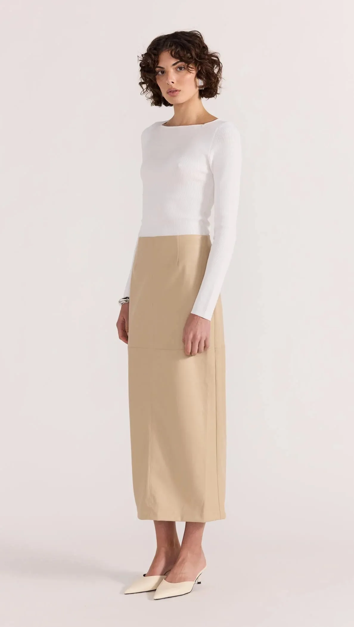 Staple The Label Nora Knit Top - White