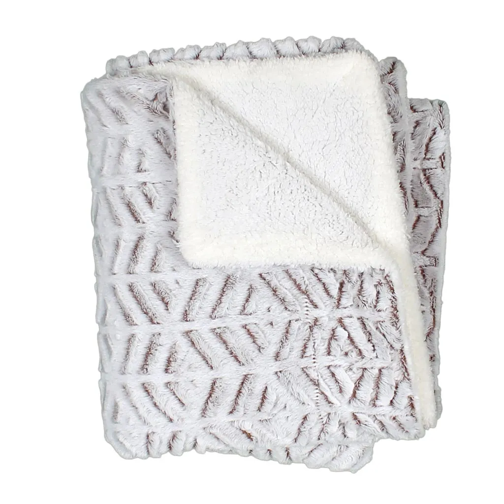 Stavanger Double Texture Sherpa Blanket by Nordic Fleece