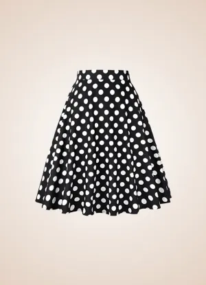 Steampunk Polkadot Midi Skirt