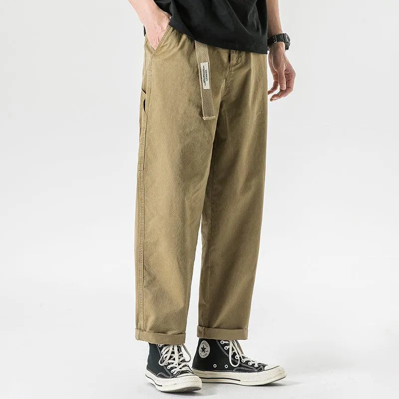 Straight Overalls Pocket Pants