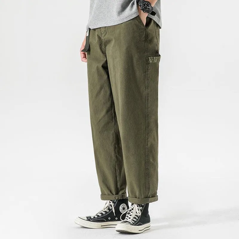 Straight Overalls Pocket Pants