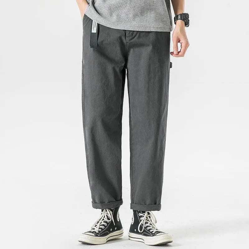 Straight Overalls Pocket Pants