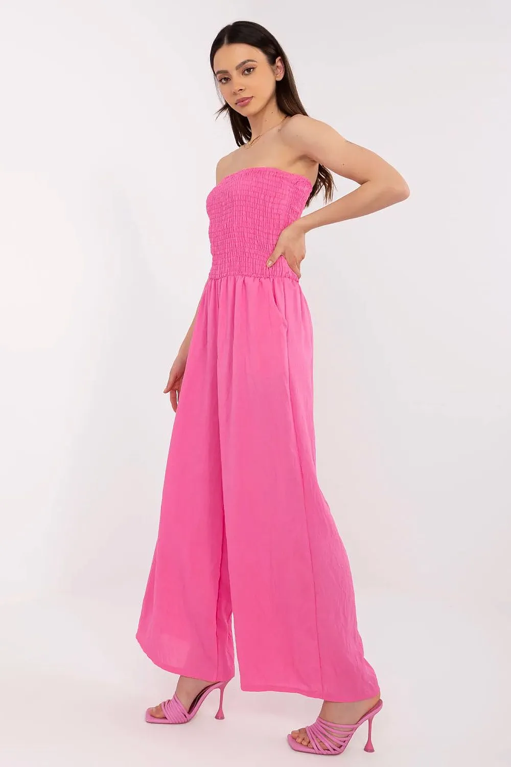 Stylish Spanish neck soft viscose jumpsuit
