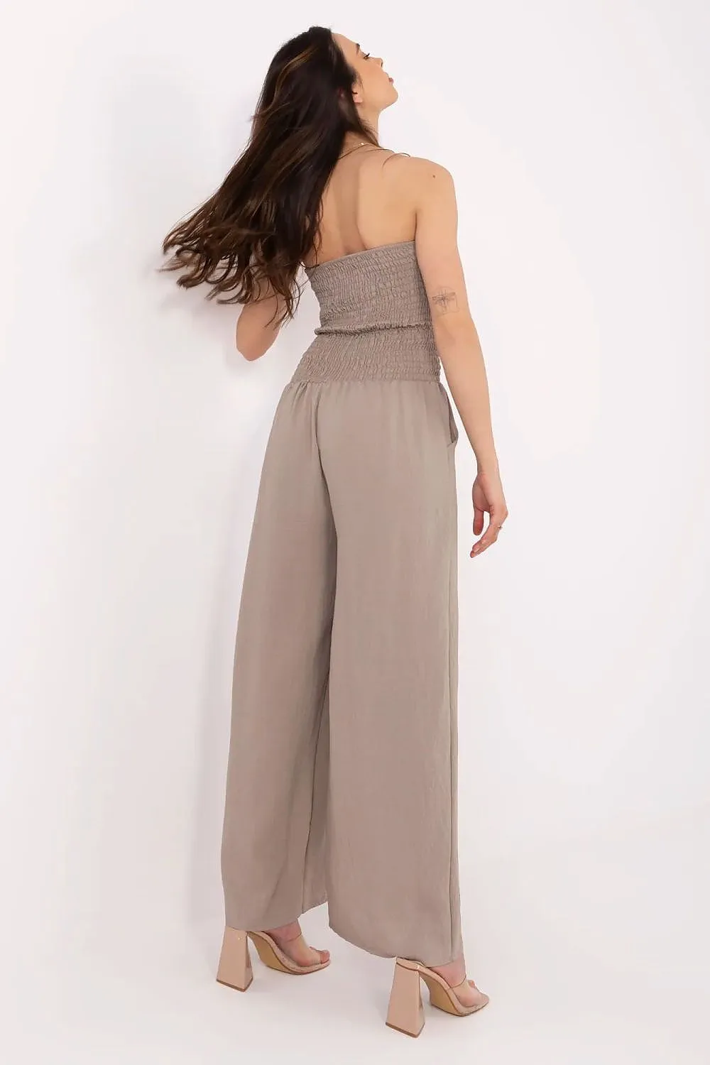 Stylish Spanish neck soft viscose jumpsuit