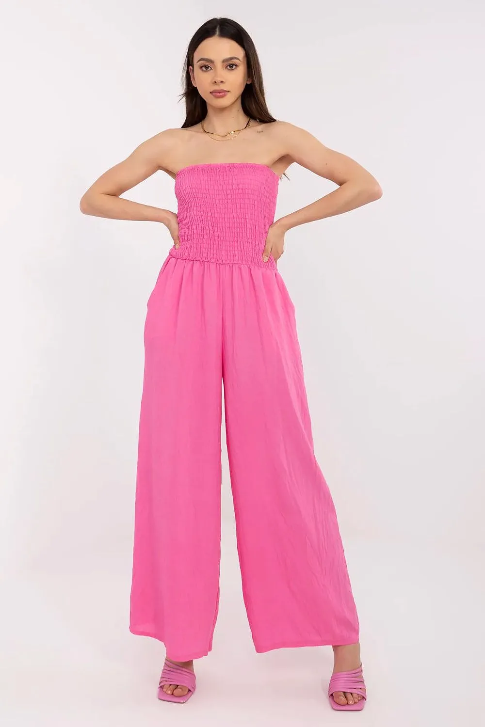 Stylish Spanish neck soft viscose jumpsuit