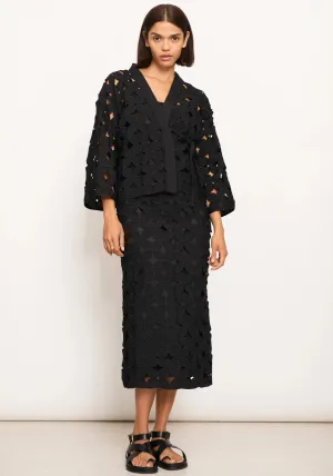 Sumi Opera Coat - Black Lace