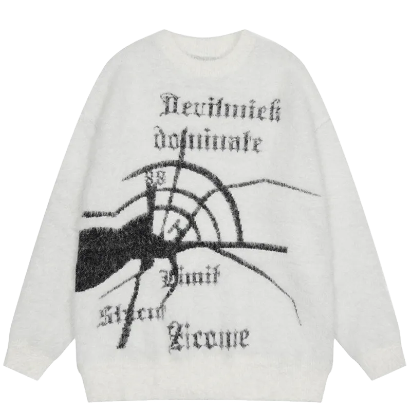 Sweter ze wzorem Y2K UNISEX