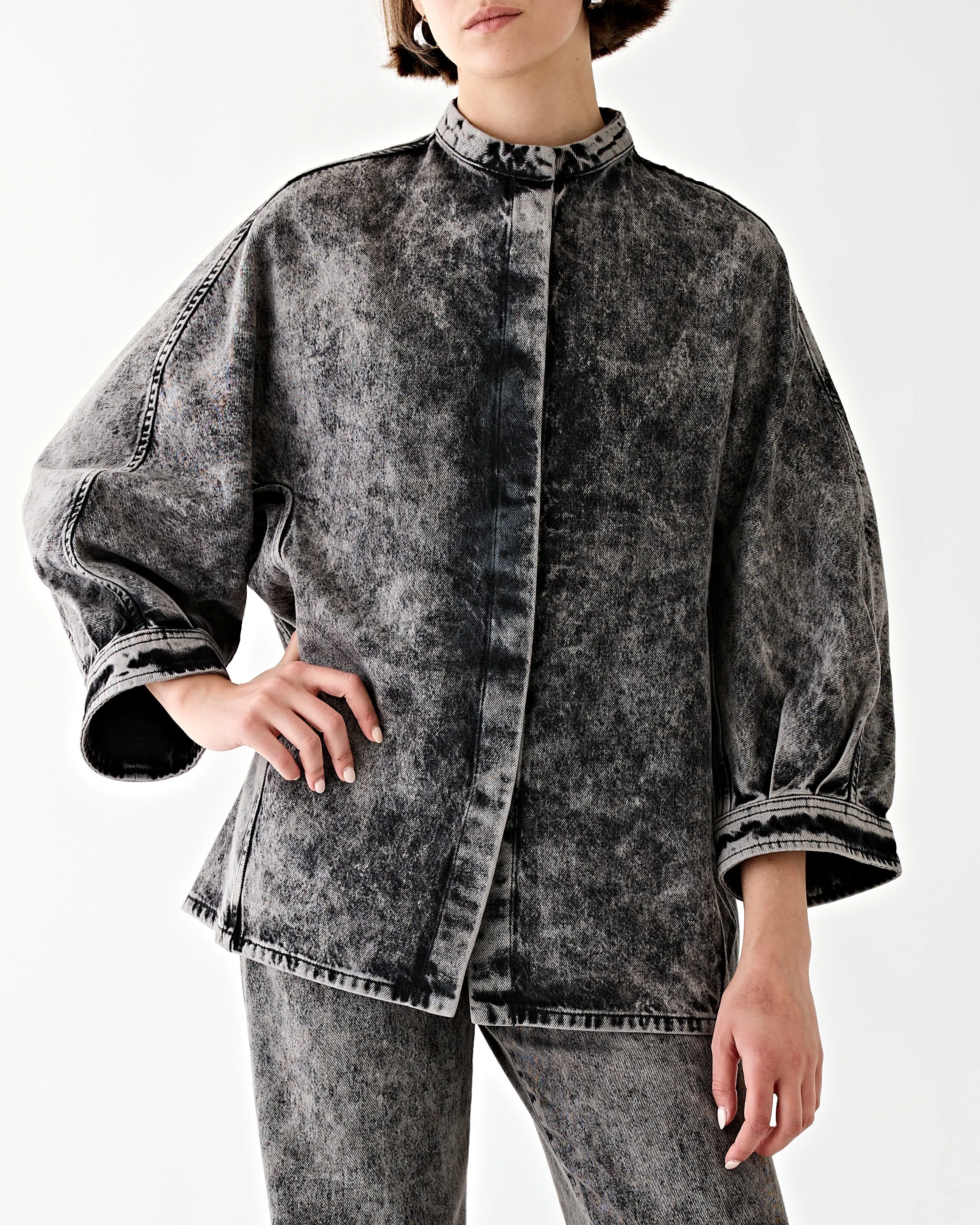 Tahari Arctic Grey Denim